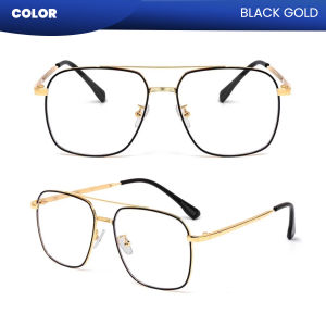 IOOI Eyewear - Kacamata Aviator Metal PC Fashion Pilot Lensa Anti Radiasi Bluecromic Pria 72637