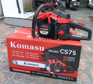 Máy cưa xích chạy xăng KOMAUSU CS75 xích lớn máy cưa xích chạy xăng trọng lượng 6.5kg lam dài 5.5 tấc kèm bình pha xăng - máy cưa xích