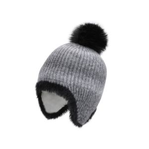GAOSU Multicolor Kids Knitted Hat Hairball Warm Knitted Bucket Hat Soft Fleece Lining Ear Protection Hat Boy