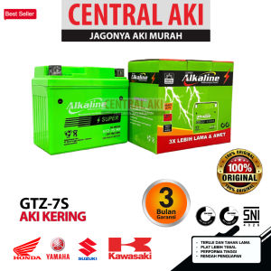 Aki Motor ALKALINE GTZ7S SUPER ACCU KERING HONDA VARIO 150 VARIO 125 PCX ADV SCOOPY GSX BURGMAN FINO GRANDE AIR BLADE 150 CBR 150R SCOOPY ESP YZF R15 - Baterai Motor Tahan Lama Bergaransi