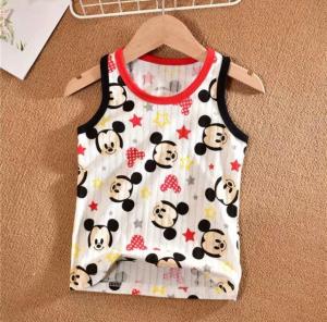 Little Baby OFFER 1pc Sleeveless Shirt Cotton Breathable Boy Girl Cartoon Sleeveless Shirt Pooh Mickey Mouse Minnie Mouse Ready Stock In Selangor Recommended for 1 to 5 Year Old Cartoon Printed Good Quality Cute Singlet Kids Vest