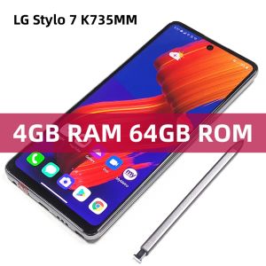 Original LG Stylo 7 K735MM Octa-core 6.8 นิ้วโทรศัพท์มือถือ 4GB RAM 64GB ROM 20MP ด้านหลัง Quad กล้องซิมเดียว 4000mAh Android สมาร์ทโฟนลายนิ้วมือ