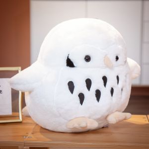 JOJO CASTLE 35-45cm Cute Owl Plush Toys Kawaii Cartoon Nighthawk Doll Soft Simulation Stuffed Eagle Animal Sleep Pillow Xmas Gift for Kids