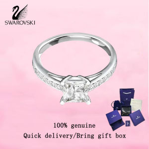 💎 Swarovski 💎 Womens fashion Ring S925 sterling silver pavé white diamonds 5717559 Attract ring Valentines Day gift Birthday gift