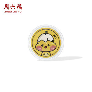 Zhou liu Fu 周六福 999 24K Vàng nguyên khối trang sức quà tặng 12 Zodiac thỏi vàng Vòng thỏi vàng Mặt dây chuyền kỷ niệm mong muốn món quà cho phụ nữ người đàn ông người yêu