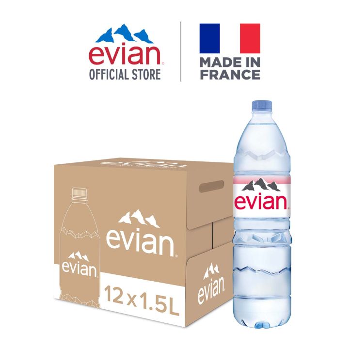 Evian Natural Mineral Water 12 x 1.5L Case