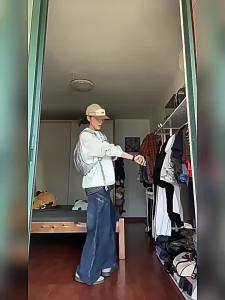 American Style Retro Street Design Profile Machete Jeans Loose Wide-Leg Draggle-Tail Trousers Banana Pants Sickle Pants