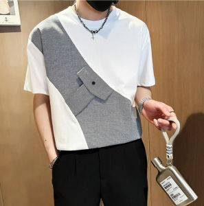 Áo thun áo thun nam tay lửng mới lạ độc đáo phá cách thích hợp mùa hè chất vải mát mẻ thoáng mát - H71