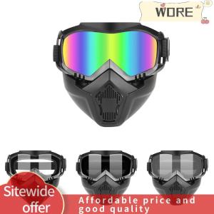 WORE 1 mảnh điều chỉnh xe máy kính chống bụi Motocross Kính thoáng khí đầy đủ mặt bảo vệ xe máy Dirt Bike off-road mặt nạ