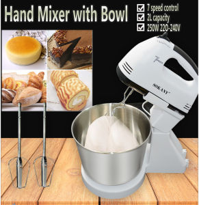 Máy Đánh Kem Máy Trộn Bột Cầm Tay Máy Đánh Trứng Nhào Bột Bể Bàn Sokany CX-6620 Công Suất 250W Chậu 2 lít
