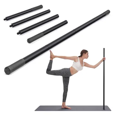 Yoga Stick 5 Ft Sturdy Steel Adjustable Stretching Stick for Mobility Flexibility and Balance Versatile Exercise Stick