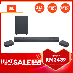 JBL BAR 1000 7.1.4-Channel Soundbar With Detachable Surround Speakers Multibeam™ Dolby Atmos® And Dts:X®