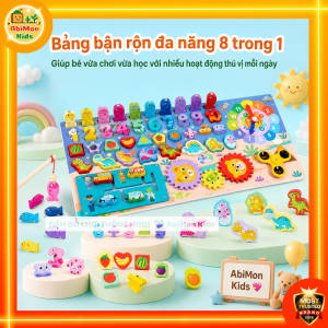 Bảng Gỗ Đa Năng Cao Cấp Kèm Câu Cá | Siêu Combo Trò Chơi Phát Triển Tư Duy Giúp Bé Thoả Sức Khám Phá Trên Một Sản Phẩm