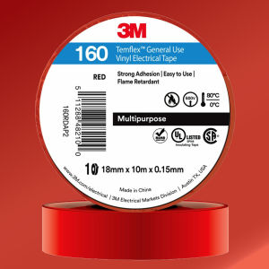 3M Temflex 160 Vinyl Electrical Tape 18mm x 10m Black Flame Retardant Insulation Tape
