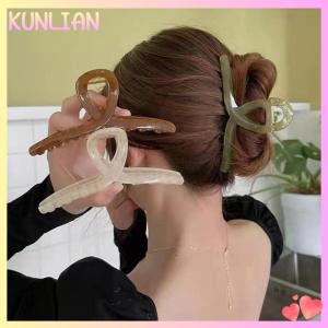[KUNLIAN] Quá Khổ thời trang móng vuốt tóc Clip tóc cho cô gái Phụ Nữ Trong Suốt tóc móng vuốt đuôi ngựa Claw Clip cua Phụ kiện tóc mũ nón