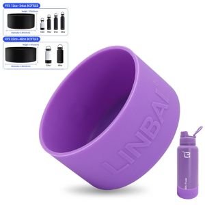 LINBAI Silicon Protective Boot for Tumbler Hydroflask Water Bottle 12-40oz Anti-Slip Non-BPA Bottom Protection Boot
