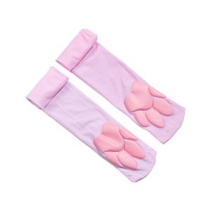 Màu hồng chân mèo cao tới đùi thả cosplay 3D PAW Pad vớ Kitten Paw pad trên đầu gối vớ cho nữ phụ nữ Quà Tặng