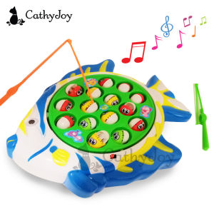 JOY Kids Go Fishing Game Music Fish Rotating Pool Super Fun Education Toy Nemo Mainan Memancing Ikan Birthday Gift Musical Music Toys Education Edu Pancing Ikan Mainan Main Kanak Bayi Budak