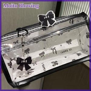 Moito กระเป๋าใส่ดินสอโปร่งแสงลายการ์ตูนกระเป๋าใส่เครื่องเขียนหลายชั้นแนวตั้งขนาดใหญ่จุได้เยอะกระเป๋าใส่ไปโรงเรียนกระเป๋าเครื่องสำอาง