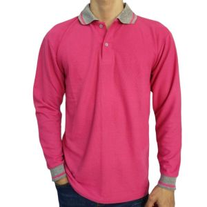 kaos kerah polo shirt krah polos lakos pria wanita lengan panjang size m l xl xxl xxxl
