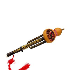 JITEN ไม้ไผ่สีดำ Cucurbit Hulusi FLUTE เสียงคู่ C/BB คีย์ Hulusi ง่ายต่อการเล่น ความเสถียรของน้ำเสียง มะระไม้ไผ่ flauta เริ่มต้นเริ่มต้นใหม่