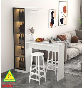 Quầy bar mini quầy bar kiêm vách ngăn phòng khách nhà bếp 4VQB05 ( Không kèm ghế )- NỘI THẤT LẮP RÁP VIENDONGADV