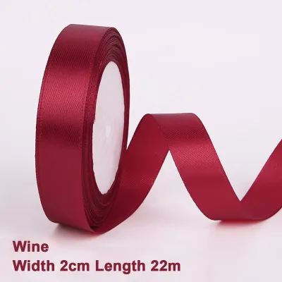 22M*2CM Satin Ribbon Riben Bouquet Decoration Hadiah Hantaran Birthday Party Cake Flower Gift Satin 缎带