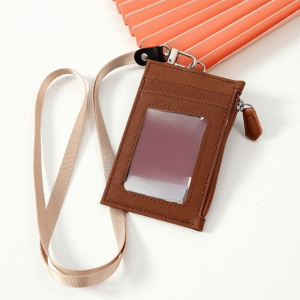 DFGFIN ถุงซิปซิป ที่ใส่บัตร หนังพียู พร้อมสายคล้องคอ กระเป๋าใส่บัตร ที่มีคุณภาพสูง กระเป๋าใส่เหรียญ สำหรับนักเรียน