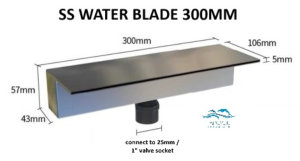 KPool Stainless Steel Water Blade / Water Feature / Waterfall