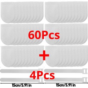 WH 60Pcs Universal Faucet Filter Nylon Mesh Anti-splash Thickened Faucet Filter with Fastening Straps Water Tap Filter Bags