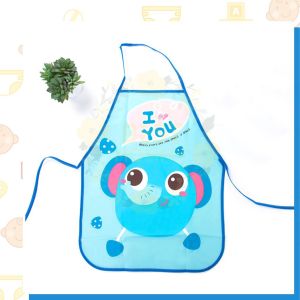 Cartoon Apron Sleeveless Waterproof and Oil-proof Kitchen Cooking Children‘s Painting Apron