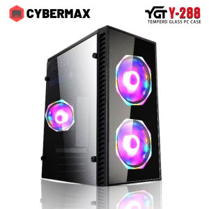 YGT PC Gaming Case With Tempered Glass Durable Chassis Micro ATX Case Desktop Computer Case