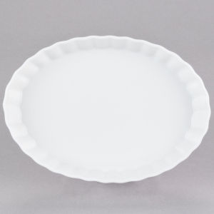 DAFIFY White Porcelain Fluted Oval Creme Brulee Ramekin Baking Dish Set of 5