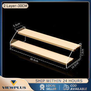 Display Action Figure Kayu/ Rak Susun Serbaguna / Rak Susun Kosmetik Mainan / Rak Kacamata Tingkat / Stand Mainan Pajangan Diecast 2-5 Susun