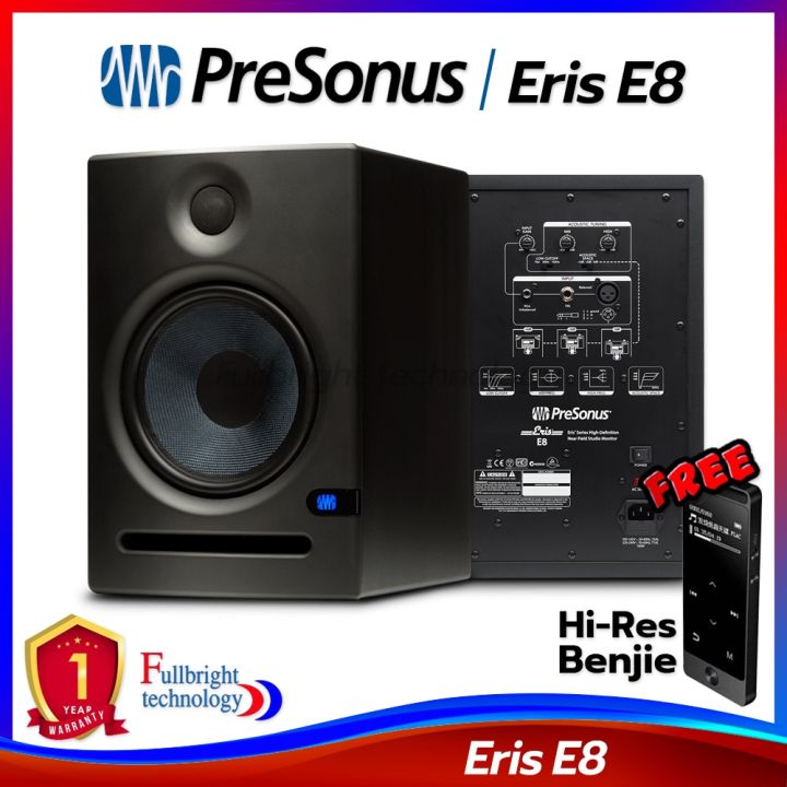 PreSonus Eris E8 (Pair/ต่อคู่) 8″ Active Studio Monitor รับประกันศูนย์ ...