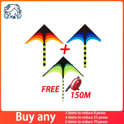 Long tail rainbow kite with kite string 100M outdoor sports 1.2M huge string childrens kite toy