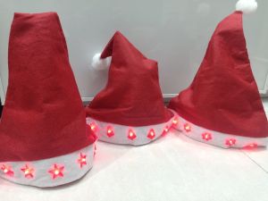 Paket Topi Santa Clause Lampu LED 1 pcs 20 Pcs 50 pcs  / Topi Natal / Topi Merry Christmas / Topi Santa Dewasa / Topi Santa Anak / Topi Lampu Santa / Topi Santa Lampu LED / Topi Natal Merry Christmas / Topi Natal Polos /Topi Natal Untuk Anak Anak