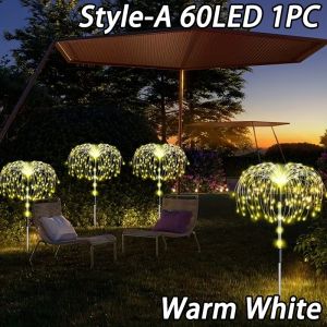 360LED Solar lights christmas Decoration Firework Lights Outdoor Waterproof 8 Modes Lighting christmas decoration