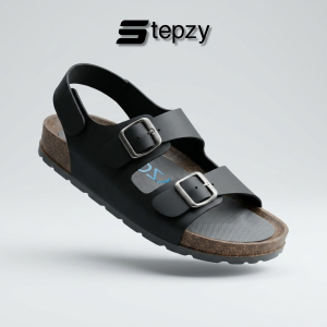 STEPZY Men Sandal Slingback Kasut Lelaki 拖鞋男装 M26-804 (Black Camel)