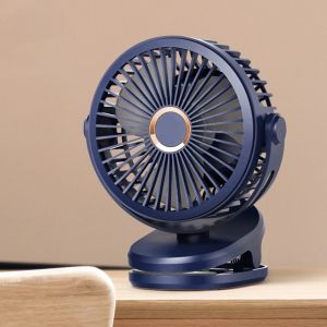 Mini Fan 10000mAh Chargeable Clipped Fan 360° Rotation 4-speed Wind USB Desktop Stroller Fan Desktop