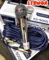 PLATINUM 100% ORIGINAL Professional Dynamic Microphone Platinum KS-5000 (SILVER) for videoke and karaoke heavy duty microphone [TESTED BEFORE SHIP OUT]. 