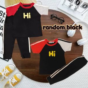 Baju Kartun Comel baju kanak kanak Baby shirt short Sleeve long pants kids shirt 7-18kg