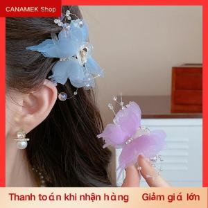CS Vải tuyn bướm Clip tóc cho phụ nữ cô gái đầy màu sắc kẹp tóc bên Clip ngọt ngào dễ thương bướm barrette Phụ kiện tóc