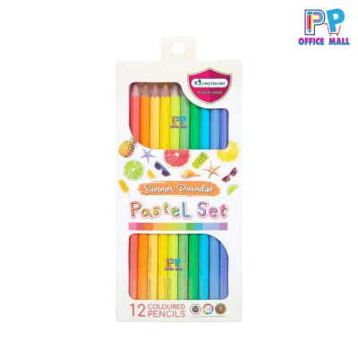 ดินสอสีไม้ Master Art สีพาสเทล Pastel 12 สี/กล่อง