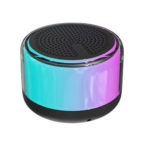 ลำโพงบลูทูธไร้สาย ลำโพงบลูทูธ แบบพกพา การสนับสนุน ธีมเปลี่ยนสี RBG สีดำ Mini Bluetooth Speaker