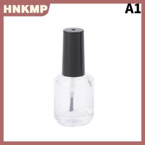 HNKMP 15ml Transparent Glass Bottle Empty With Lid Brush Cosmetic Containers Nail Glass Bottles With Brush