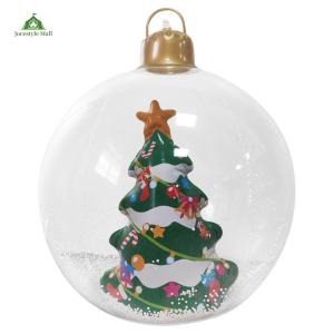 [Jocestyle Mall]Christmas Luminous Inflatable Decorative Ball with LED Light Outdoor Balloon Ornament Large PVC Decorated Ball Ornaments