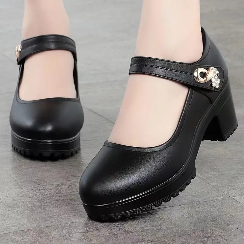 Black Girls Low Heel Shoes Hessimy Girls Dress Shoes Flower Girl