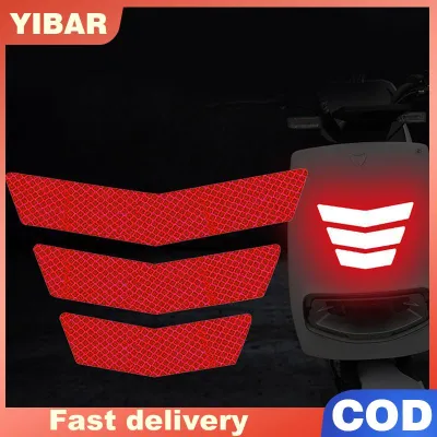 YIBAR 3PCS Highly Reflective Motorcycle Stickers Adhesive Tape Set for Tail Bumper Enhanced Road Safety