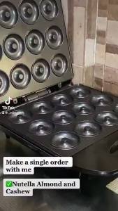 16 HOLE Donut Maker Machine Double Sided Heating Doughnut Breakfast Machine Cake WaffleMaker